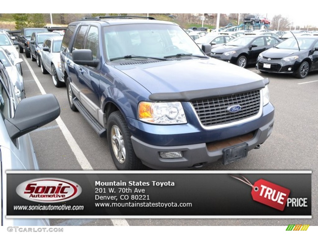 2003 Expedition XLT 4x4 - True Blue Metallic / Flint Grey photo #1