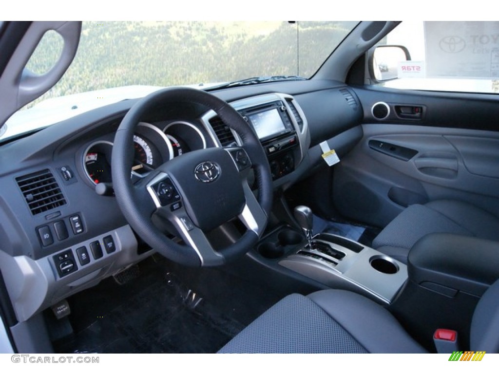 2014 Tacoma V6 TRD Sport Double Cab 4x4 - Super White / Graphite photo #5