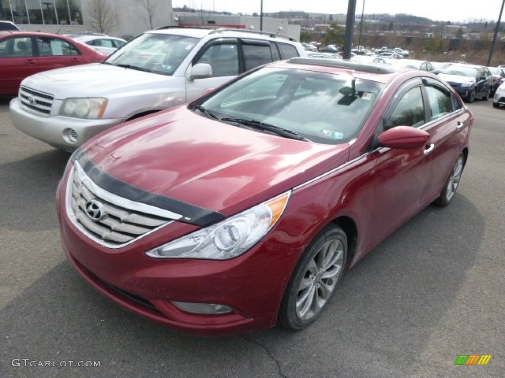 2011 Sonata SE - Venetian Red / Black photo #3