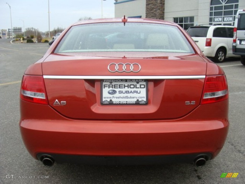 2006 A6 3.2 Sedan - Canyon Red Pearl / Beige photo #5