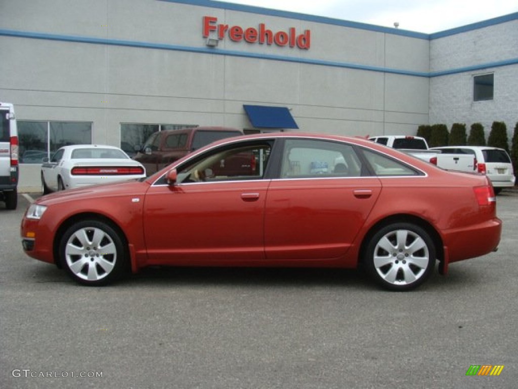 2006 A6 3.2 Sedan - Canyon Red Pearl / Beige photo #8
