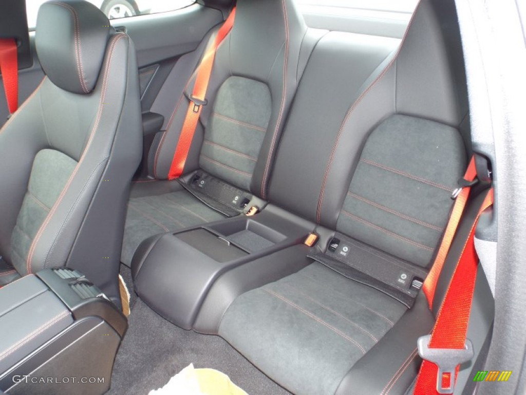 Black/Red Stitch w/DINAMICA Inserts Interior 2014 Mercedes-Benz C 250 Coupe Photo #91830677