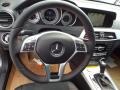 2014 Mercedes-Benz C Black/Red Stitch w/DINAMICA Inserts Interior Steering Wheel Photo