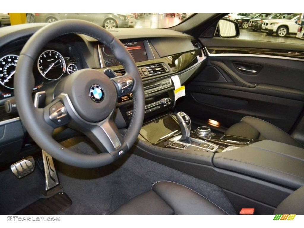 Black Interior 2014 BMW 5 Series 535i Sedan Photo #91831685
