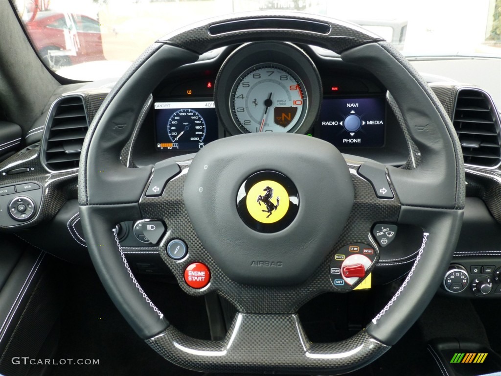 2013 Ferrari 458 Spider Nero Steering Wheel Photo #91832015