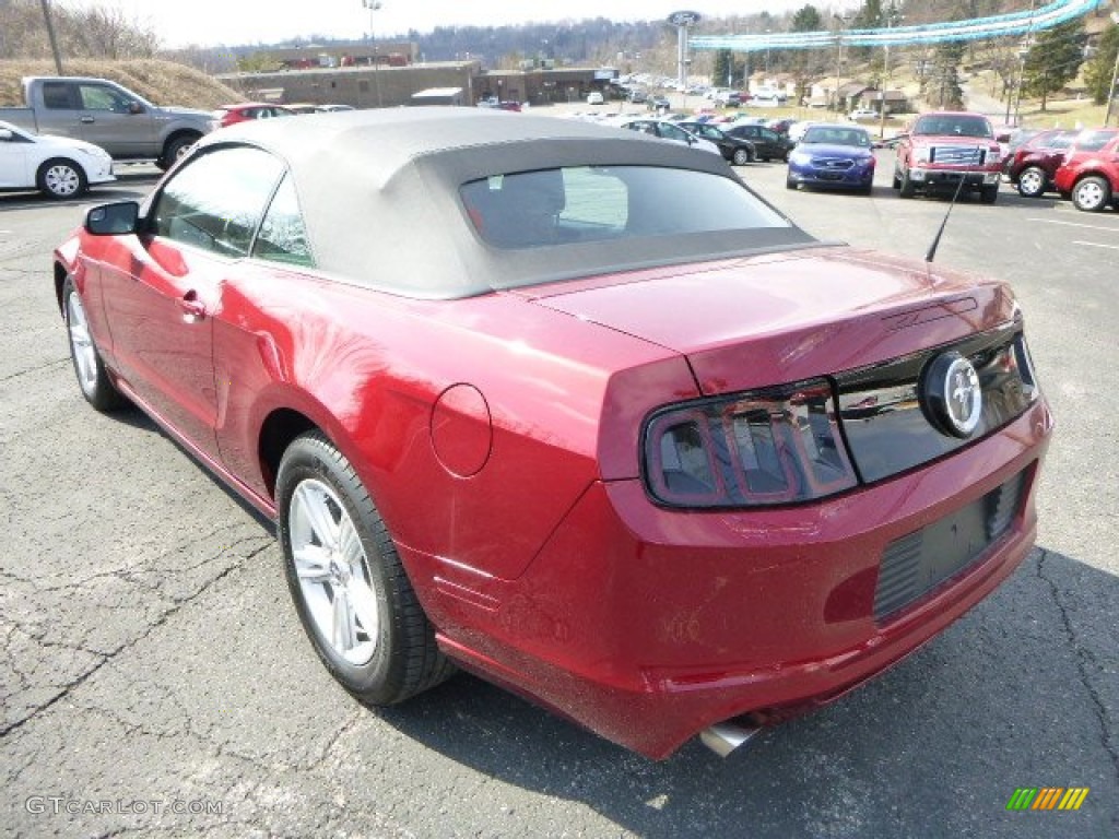 2014 Mustang V6 Convertible - Ruby Red / Charcoal Black photo #4