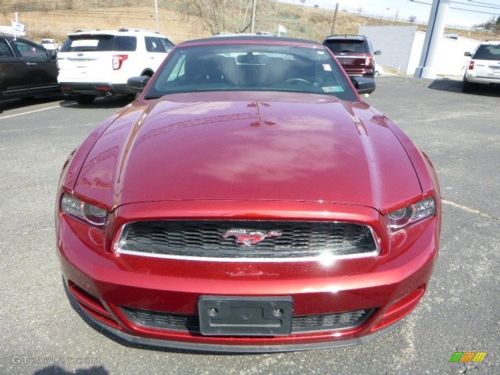 2014 Mustang V6 Convertible - Ruby Red / Charcoal Black photo #6