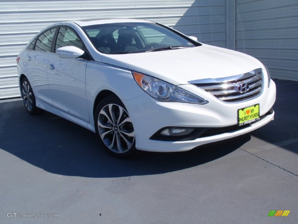 2014 Sonata SE 2.0T - Pearl White / Black photo #1