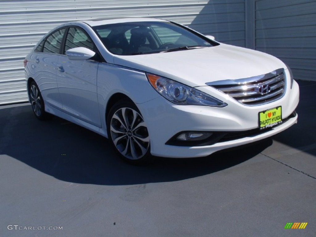 2014 Sonata SE 2.0T - Pearl White / Black photo #2