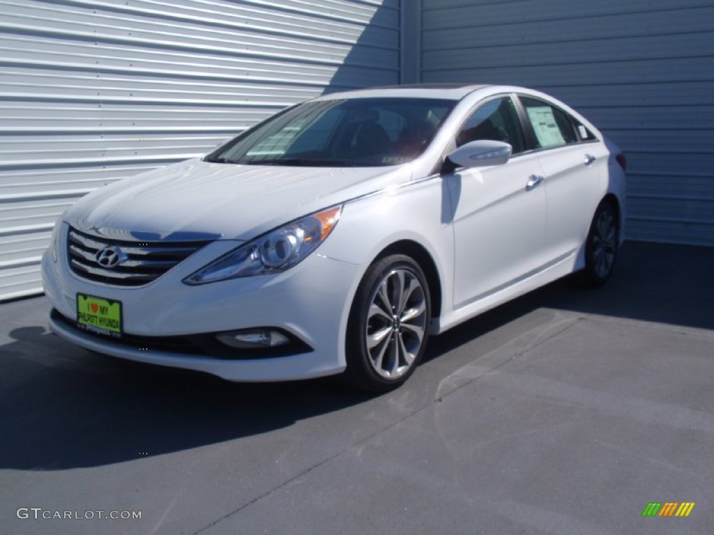 2014 Sonata SE 2.0T - Pearl White / Black photo #8