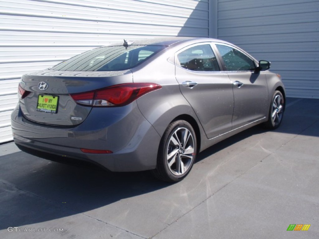 2014 Elantra Limited Sedan - Gray / Gray photo #4