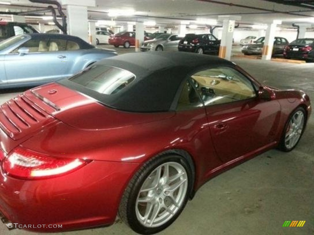 2009 911 Carrera 4S Cabriolet - Ruby Red Metallic / Sand Beige photo #7
