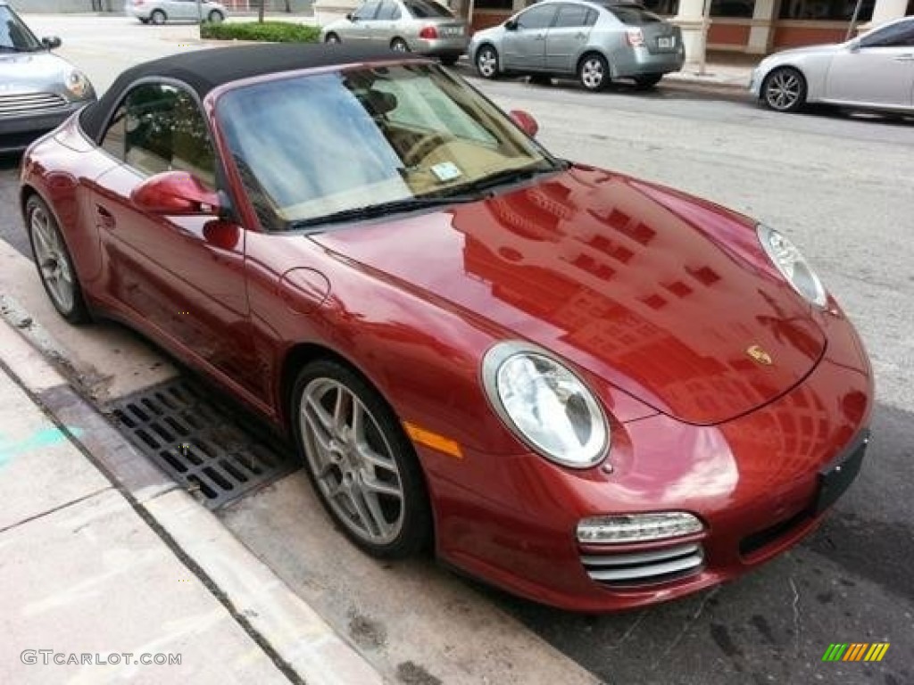 2009 911 Carrera 4S Cabriolet - Ruby Red Metallic / Sand Beige photo #9