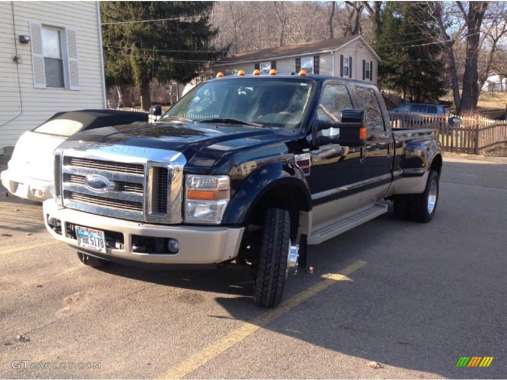 2008 F450 Super Duty King Ranch Crew Cab 4x4 Dually - Black / Tan photo #2