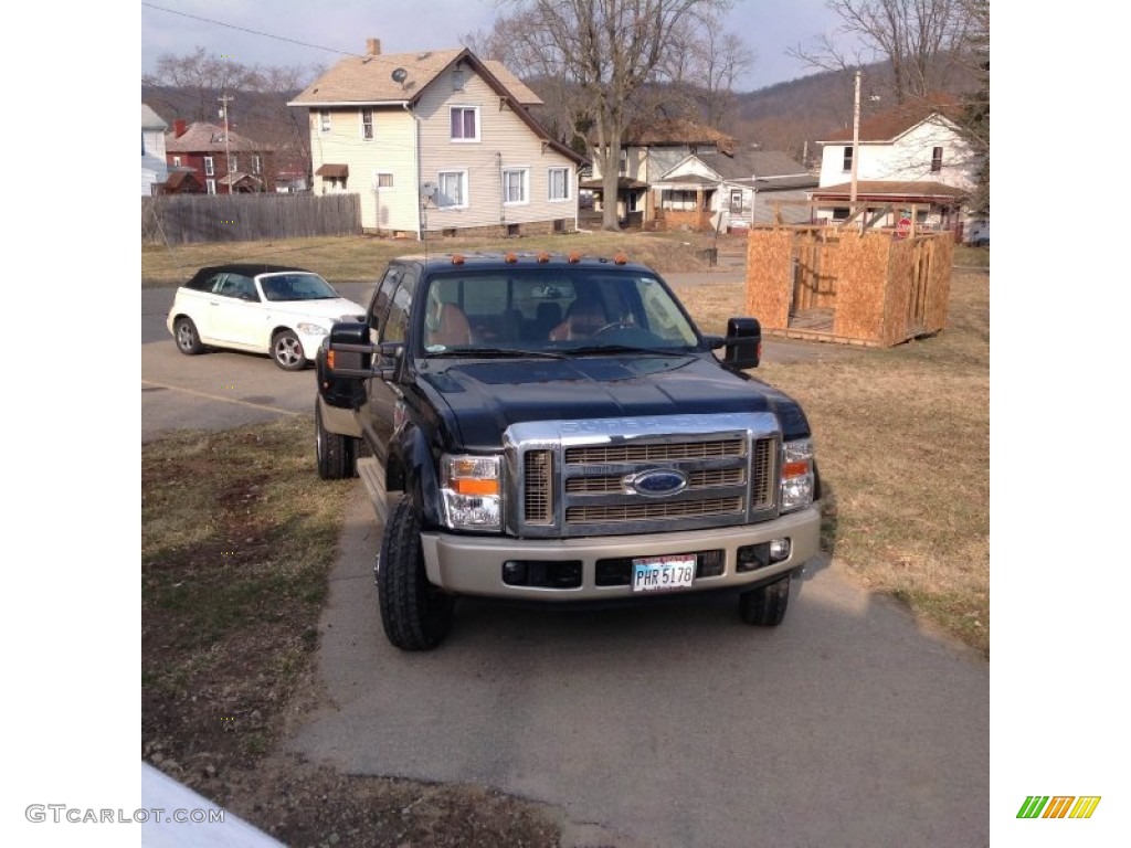2008 F450 Super Duty King Ranch Crew Cab 4x4 Dually - Black / Tan photo #6