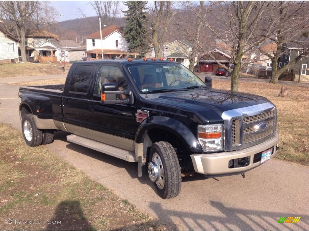 2008 F450 Super Duty King Ranch Crew Cab 4x4 Dually - Black / Tan photo #7