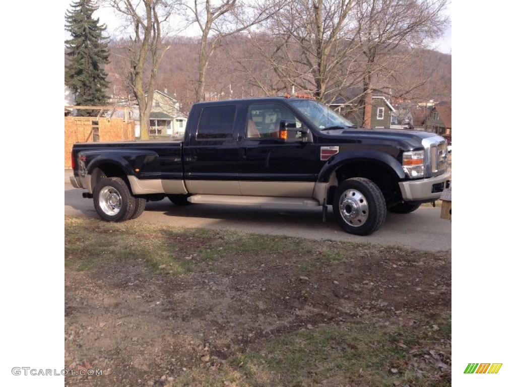 2008 F450 Super Duty King Ranch Crew Cab 4x4 Dually - Black / Tan photo #8