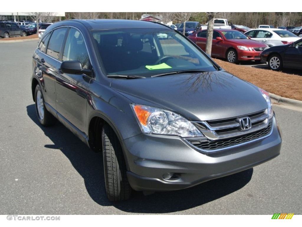 2011 CR-V EX 4WD - Polished Metal Metallic / Black photo #2