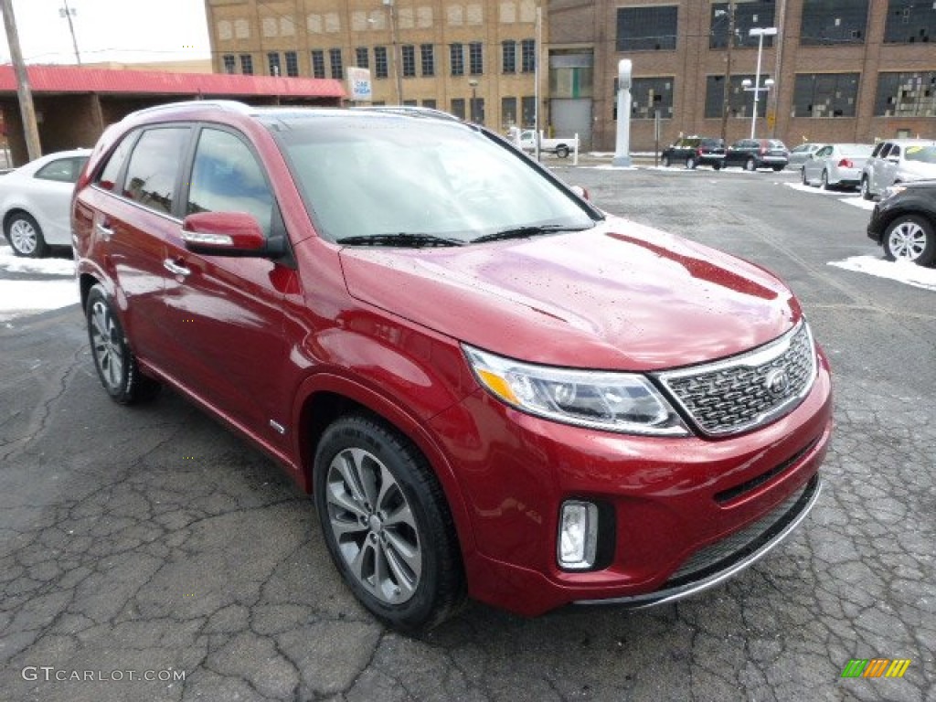 Dark Cherry 2015 Kia Sorento SX AWD Exterior Photo #91857469