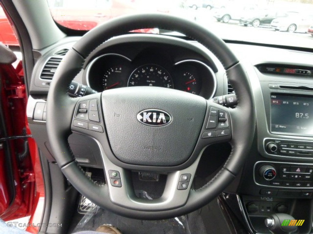 2015 Kia Sorento SX AWD Black Steering Wheel Photo #91857869