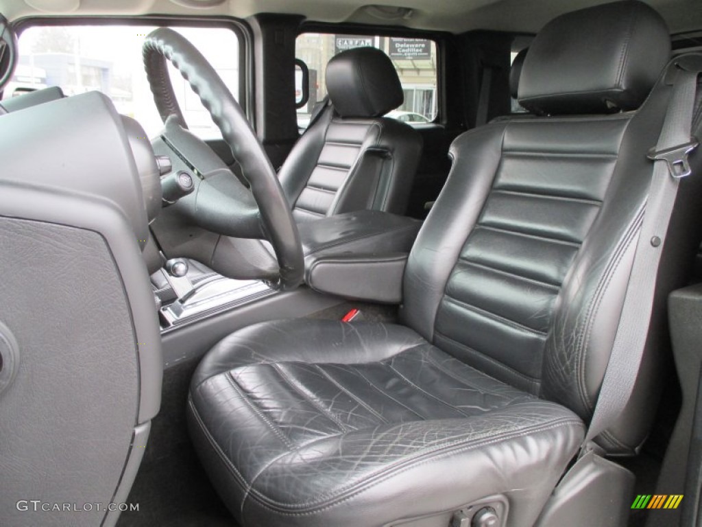 Ebony Black Interior 2005 Hummer H2 SUV Photo #91858607