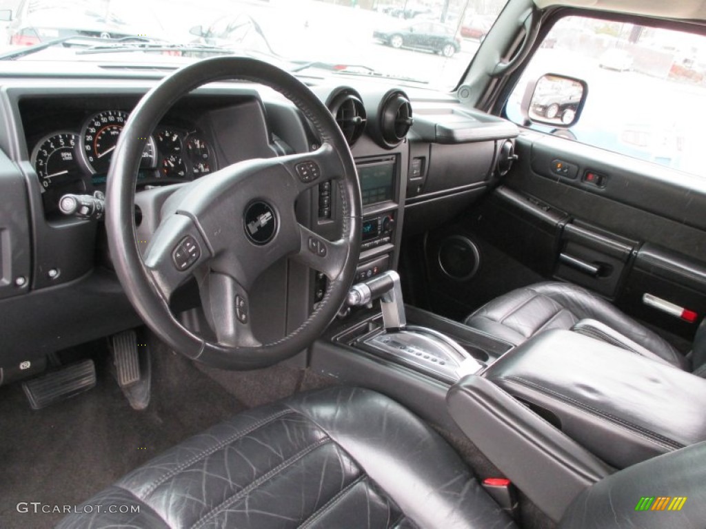 Ebony Black Interior 2005 Hummer H2 SUV Photo #91858634