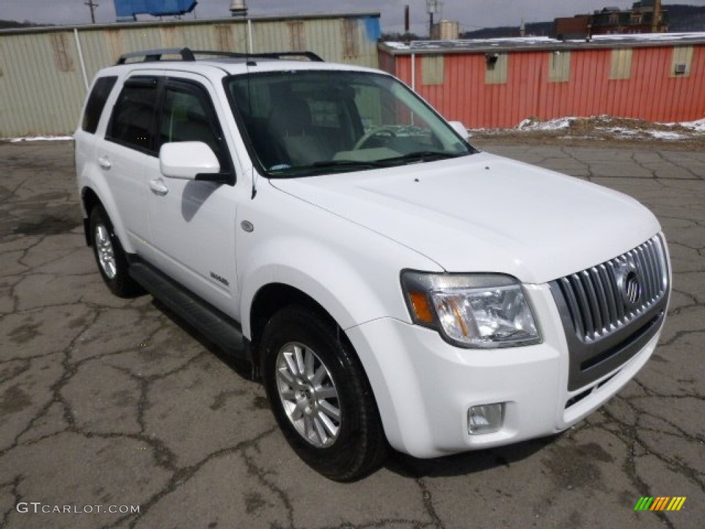 2008 Mariner V6 Premier 4WD - Oxford White / Greystone/Stone photo #2