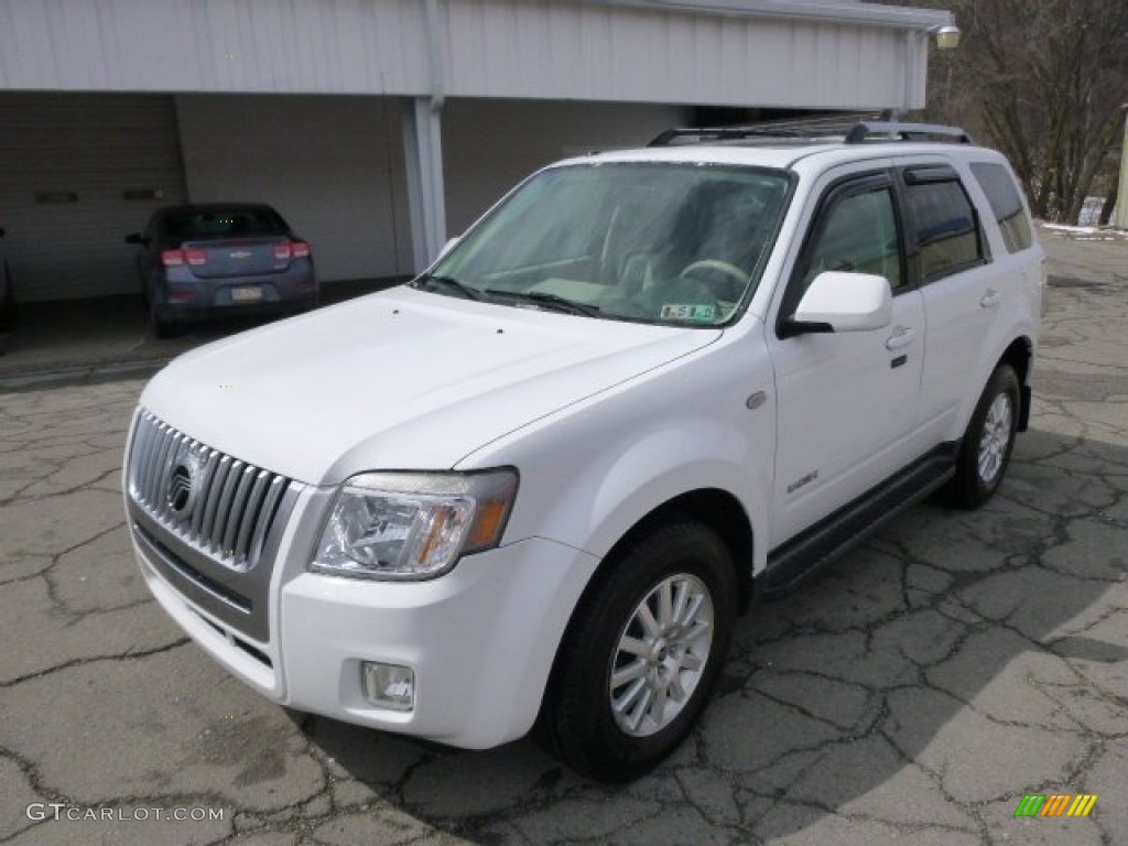 2008 Mariner V6 Premier 4WD - Oxford White / Greystone/Stone photo #4