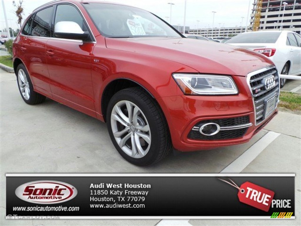 2014 SQ5 Premium plus 3.0 TFSI quattro - Volcano Red Metallic / Black Leather/Alcantara photo #1