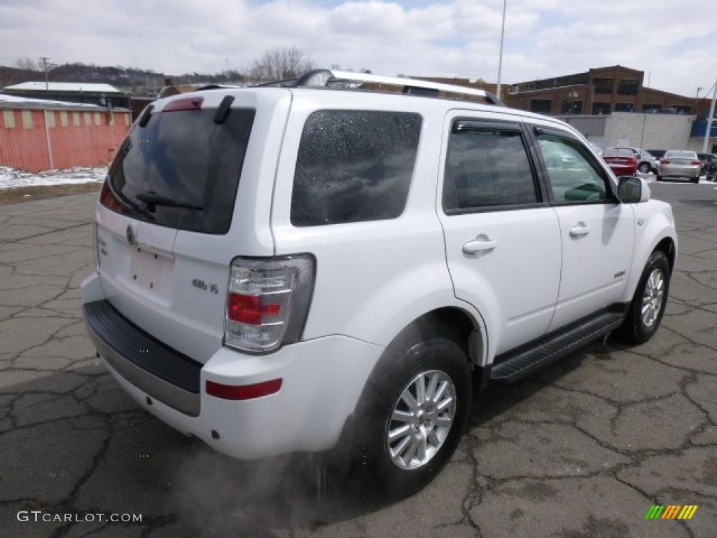 2008 Mariner V6 Premier 4WD - Oxford White / Greystone/Stone photo #8