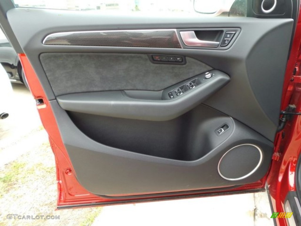 2014 Audi SQ5 Premium plus 3.0 TFSI quattro Black Leather/Alcantara Door Panel Photo #91859642