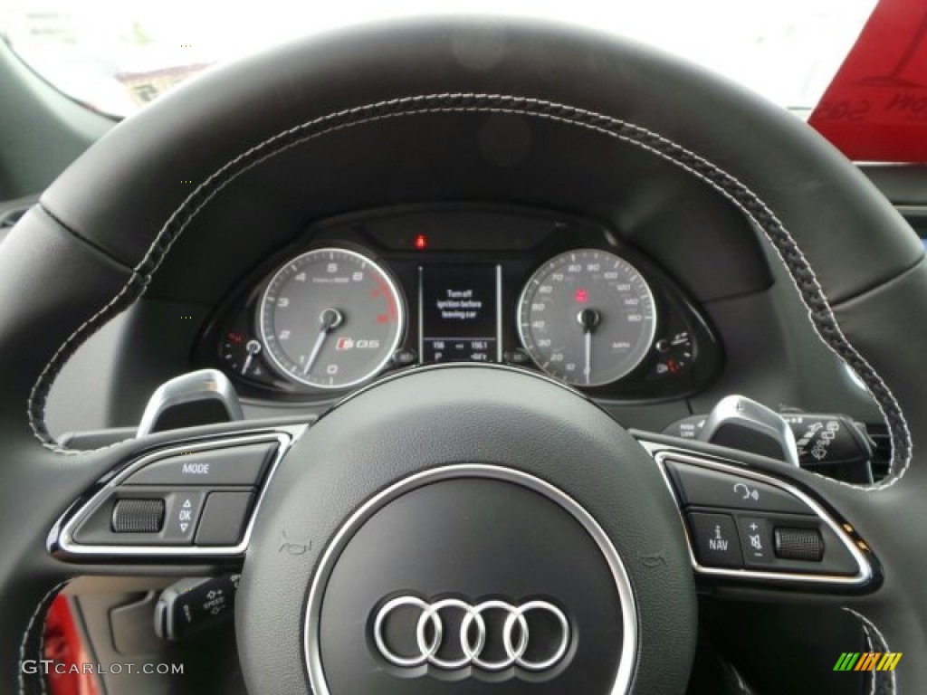 2014 Audi SQ5 Premium plus 3.0 TFSI quattro Black Leather/Alcantara Steering Wheel Photo #91859963