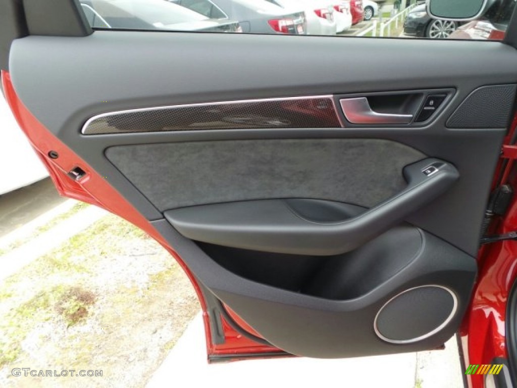 2014 Audi SQ5 Premium plus 3.0 TFSI quattro Black Leather/Alcantara Door Panel Photo #91859984