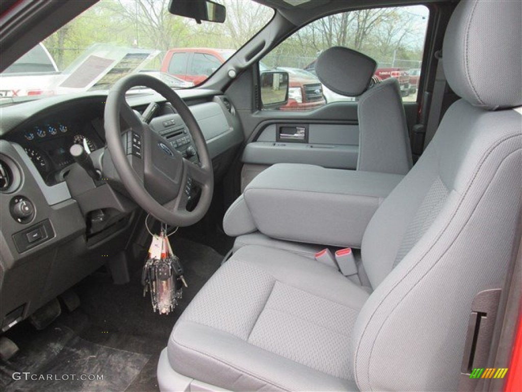 2014 F150 STX SuperCab - Race Red / Steel Grey photo #6