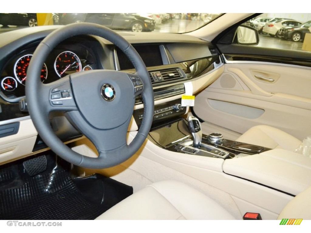 Venetian Beige Interior 2014 BMW 5 Series 535d Sedan Photo #91867346