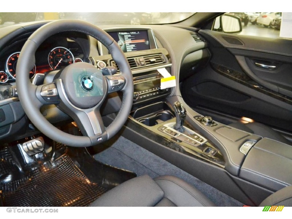 Black Interior 2014 BMW 6 Series 640i Convertible Photo #91867661