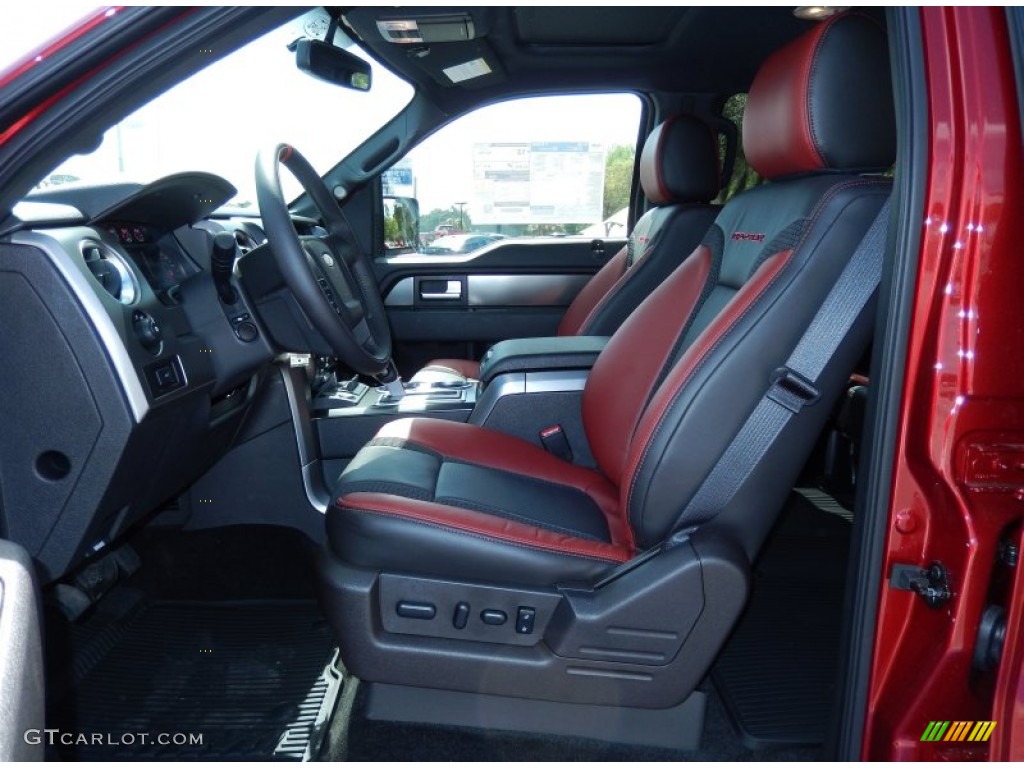 Raptor Special Edition Black/Brick Accent Interior 2014 Ford F150 SVT Raptor SuperCrew 4x4 Photo #91869581