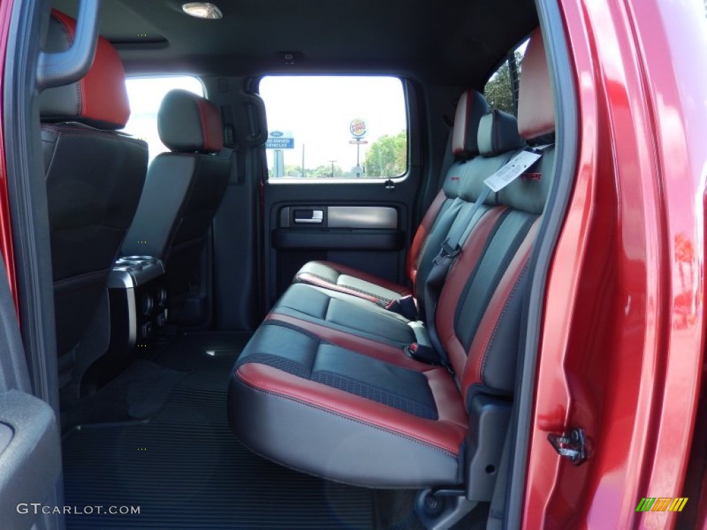Raptor Special Edition Black/Brick Accent Interior 2014 Ford F150 SVT Raptor SuperCrew 4x4 Photo #91869602