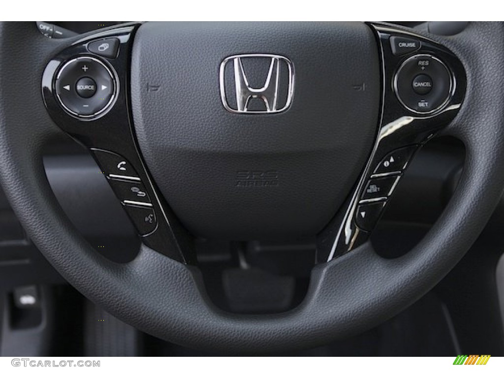2014 Honda Accord Hybrid Sedan Black Steering Wheel Photo #91869674