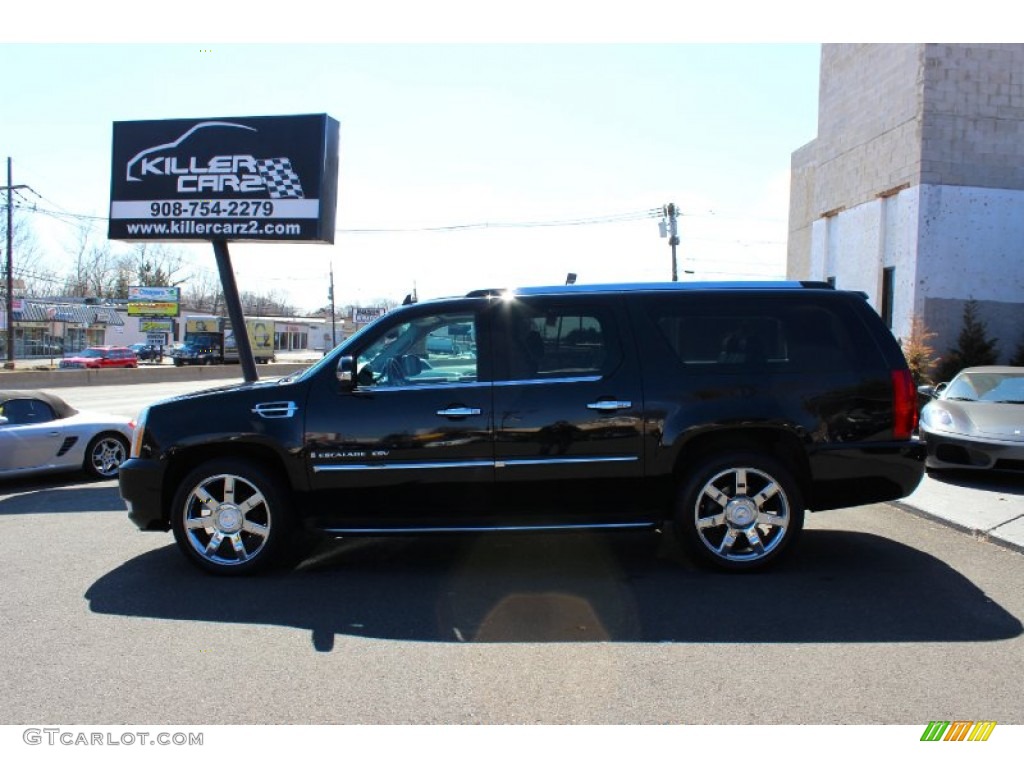 2007 Escalade ESV AWD - Black Raven / Ebony/Ebony photo #4