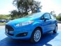 2014 Blue Candy Ford Fiesta Titanium Hatchback  photo #1