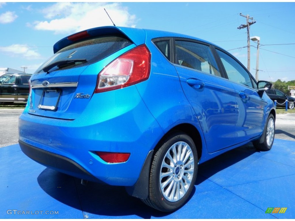 2014 Fiesta Titanium Hatchback - Blue Candy / Medium Light Stone photo #3