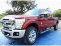 2014 Ruby Red Metallic Ford F350 Super Duty Lariat Crew Cab 4x4  photo #1