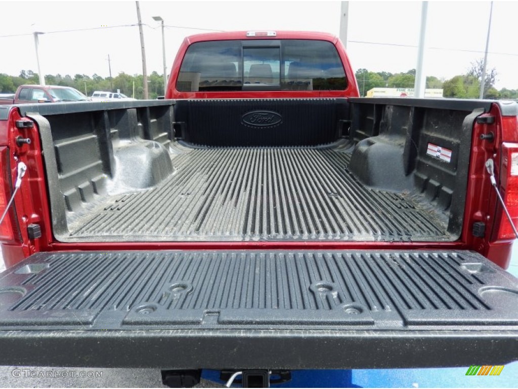 2014 F350 Super Duty Lariat Crew Cab 4x4 - Ruby Red Metallic / Adobe photo #4