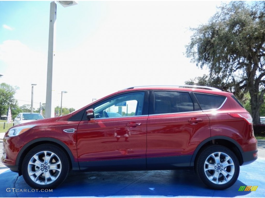 2014 Escape Titanium 1.6L EcoBoost - Ruby Red / Medium Light Stone photo #2