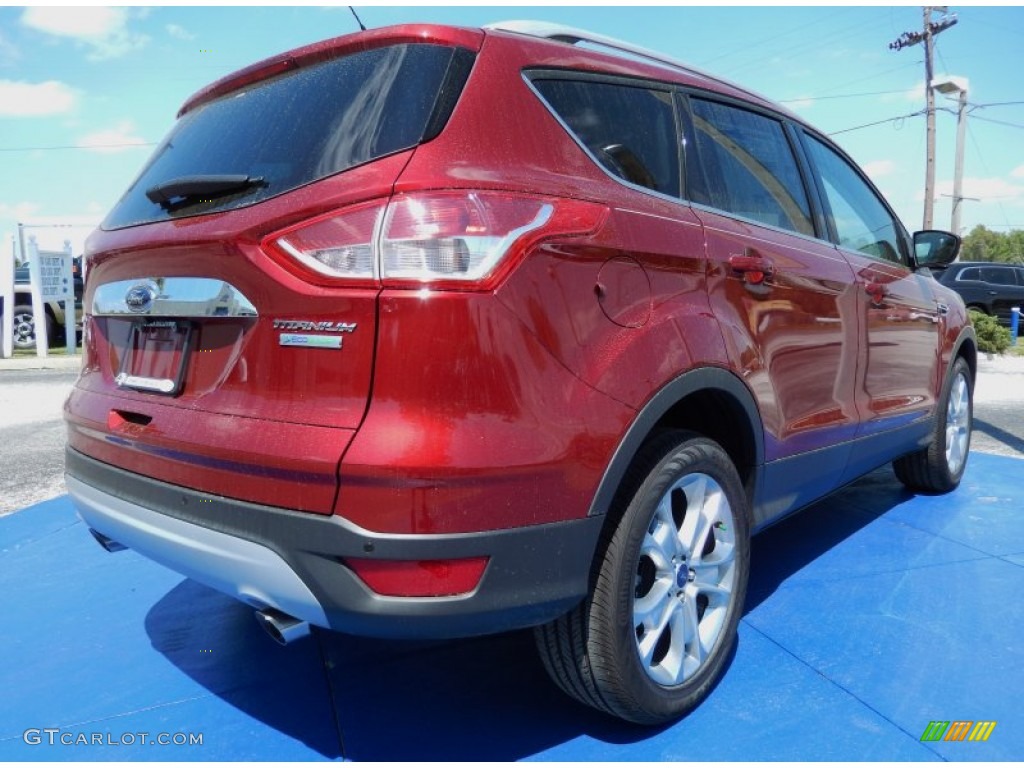 2014 Escape Titanium 1.6L EcoBoost - Ruby Red / Medium Light Stone photo #3