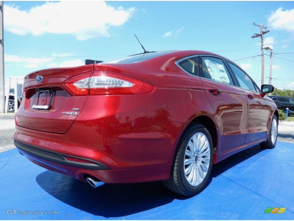 2014 Fusion Hybrid SE - Ruby Red / Dune photo #3