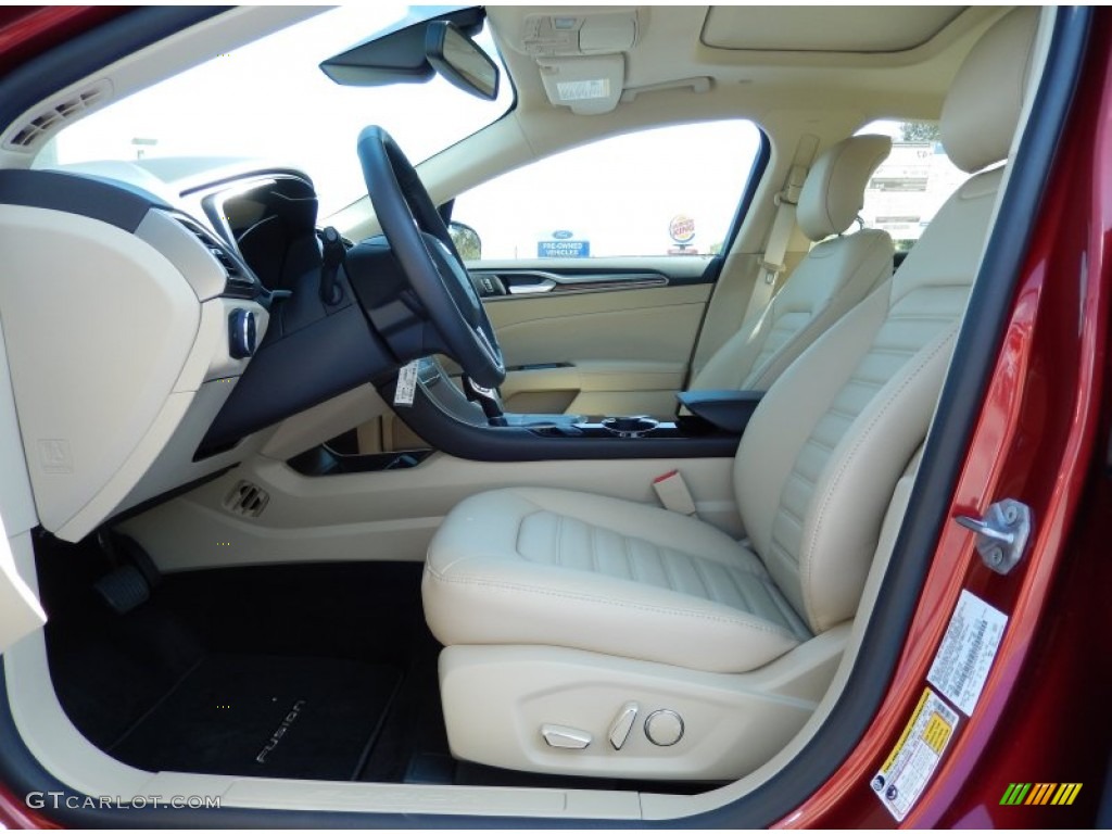 2014 Fusion Hybrid SE - Ruby Red / Dune photo #7