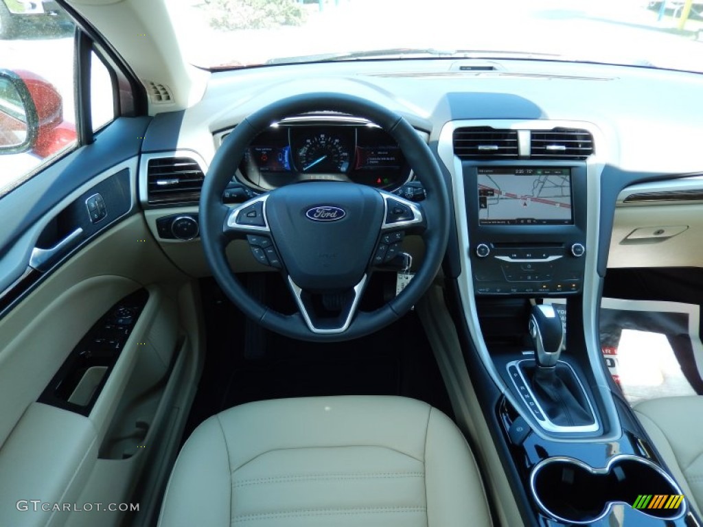 2014 Fusion Hybrid SE - Ruby Red / Dune photo #10