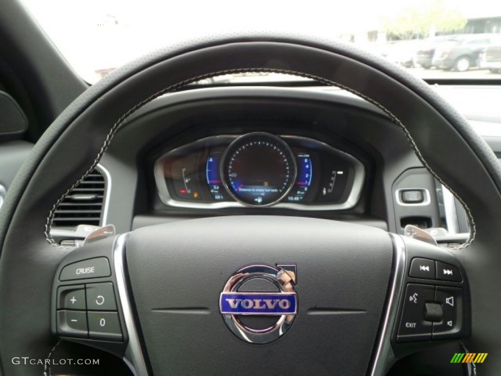 2015 Volvo XC60 T6 AWD R-Design R-Design Off Black Steering Wheel Photo #91877579